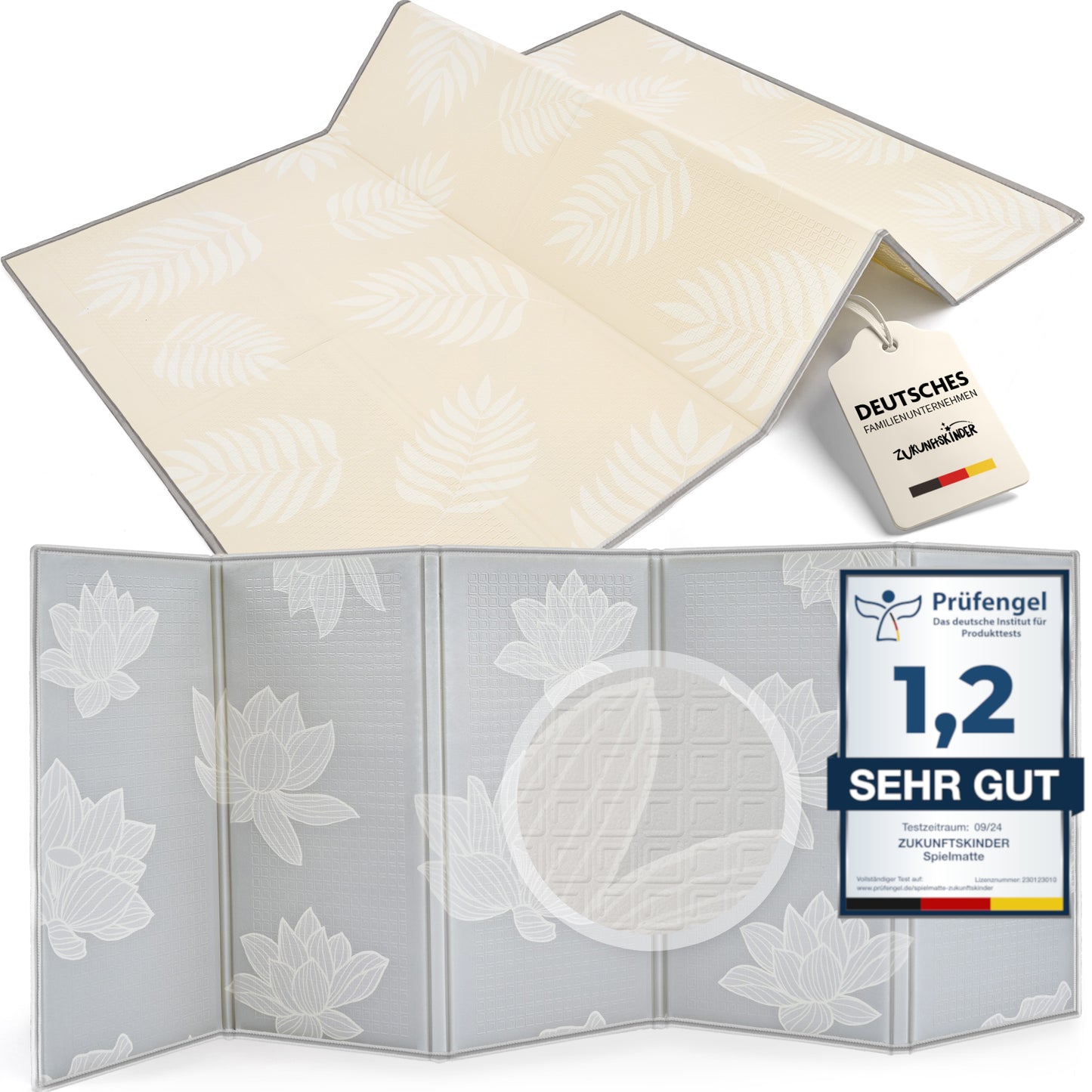 Spielmatte grau mit Rand